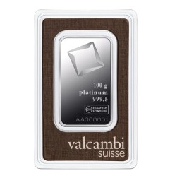 100g Lingot de Platine | Valcambi