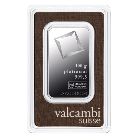 100g Lingot de Platine | Valcambi