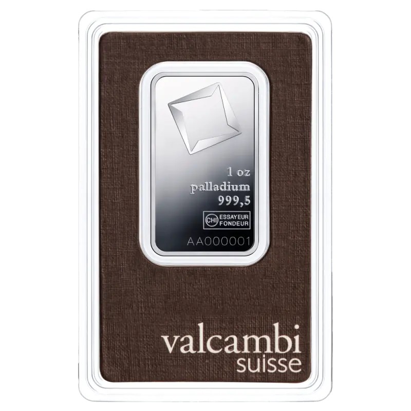 1 oz Lingot de Palladium | Valcambi 1 oz Lingot de Palladium | Valcambi