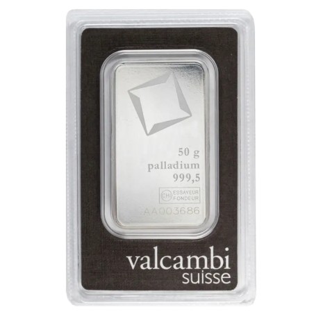 50g Lingot de Palladium | Valcambi