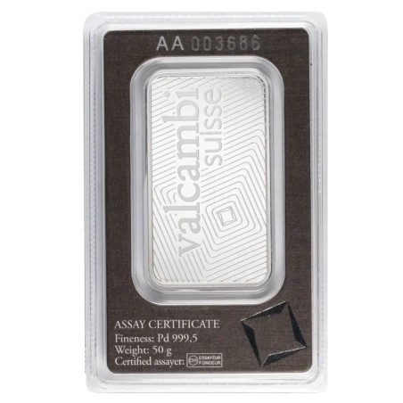 50g Lingot de Palladium | Valcambi