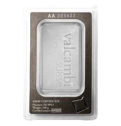 100g Lingot de Palladium | Valcambi