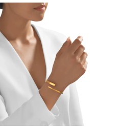 24kt Manchette Torsadée Éternelle en Or