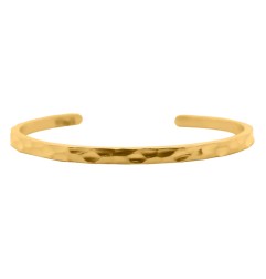 24kt Gold Bracelet martelé classique