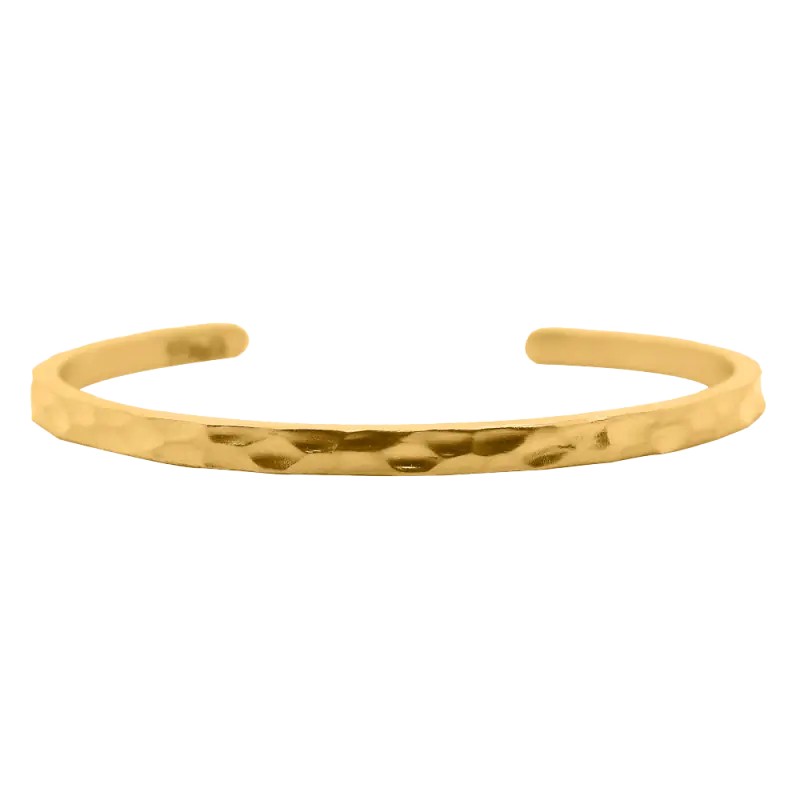 24kt Gold Bracelet martelé classique