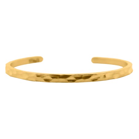 24kt Gold Bracelet martelé classique