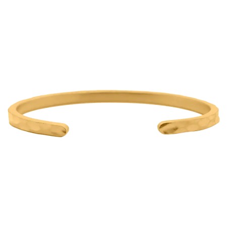 24kt Gold Bracelet martelé classique
