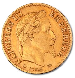 Pièce d'or 10 Francs | Napoleon III tête laurée | Or |1854-1869