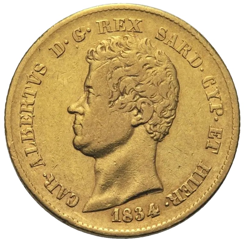20 Lires Sardaigne Carl Albert | Or | 1831 - 1849