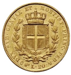 20 Lires Sardaigne Carl Albert | Or | 1831 - 1849