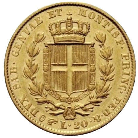 20 Lires Sardaigne Carl Albert | Or | 1831 - 1849