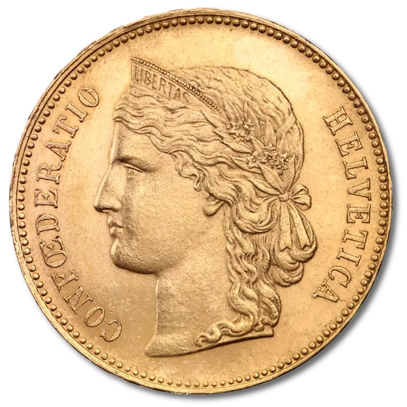 20 Francs Suisses Helvetica | Or | 1883-1896