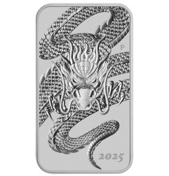1 oz Dragon Argent Rectangulaire | 2025