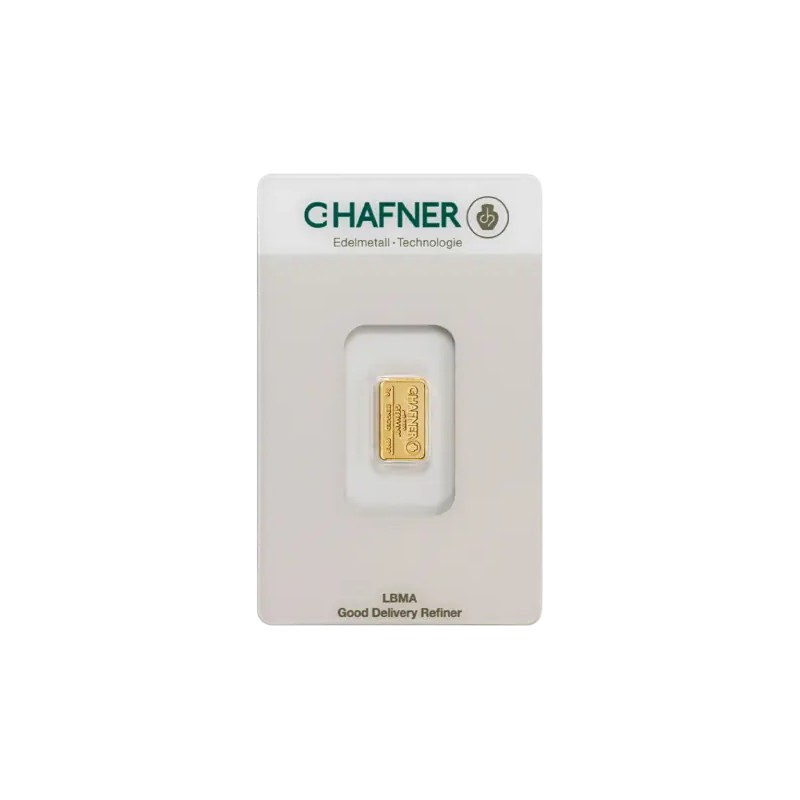 1g Lingot d'or frappé (C.Hafner)