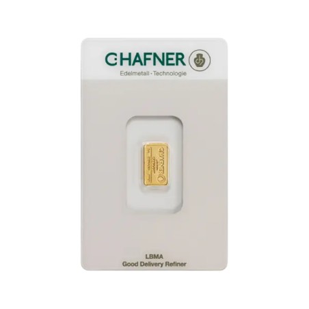 1g Lingot d'or frappé (C.Hafner)