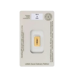 1g Lingot d'or frappé (C.Hafner)