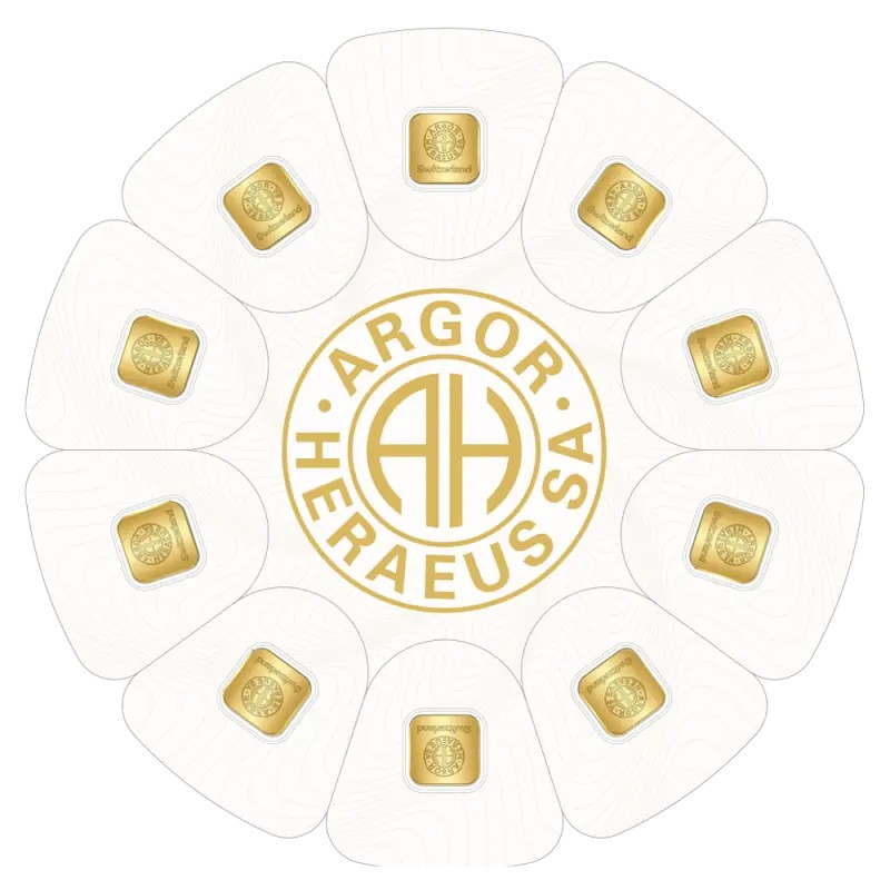 10 x 1g GoldSeed | Or | Argor-Heraeus