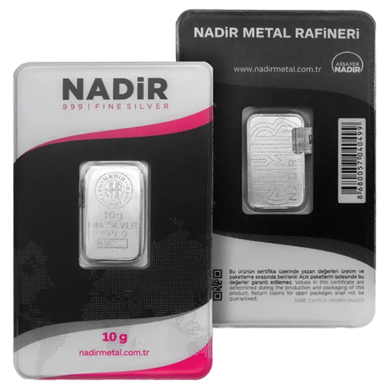 10g Lingot d'Argent | Nadir Metal Rafineri