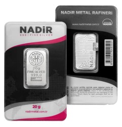 20g Lingot d'Argent | Nadir Metal Rafineri