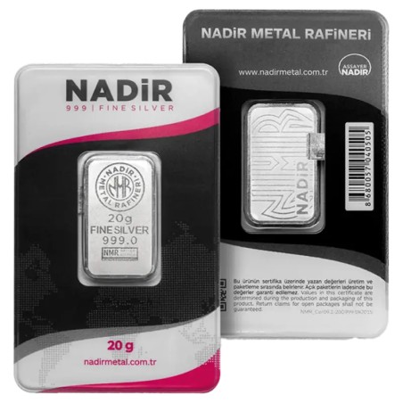 20g Lingot d'Argent | Nadir Metal Rafineri