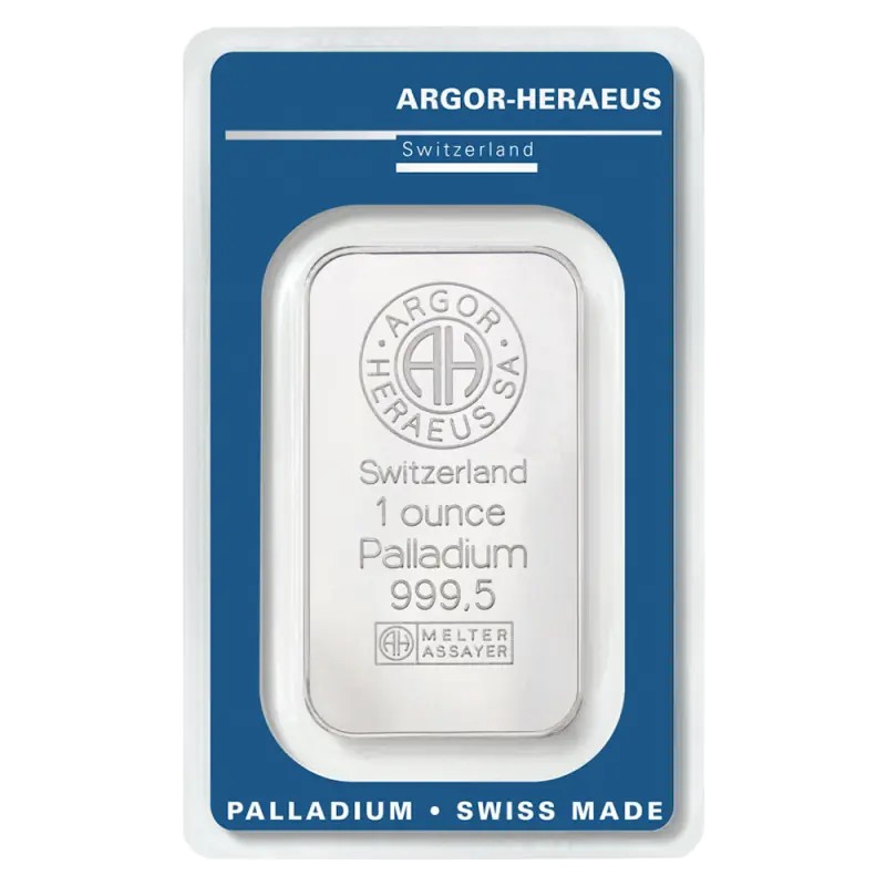 1 oz Lingot de Palladium | Argor Heraeus 1 oz Lingot de Palladium | Argor Heraeus