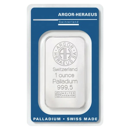 1 oz Lingot de Palladium | Argor Heraeus