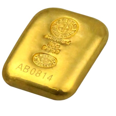 50g Lingot d'Or | Argor-Heraeus | Coulé