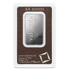 50g Lingot de Platine | Valcambi